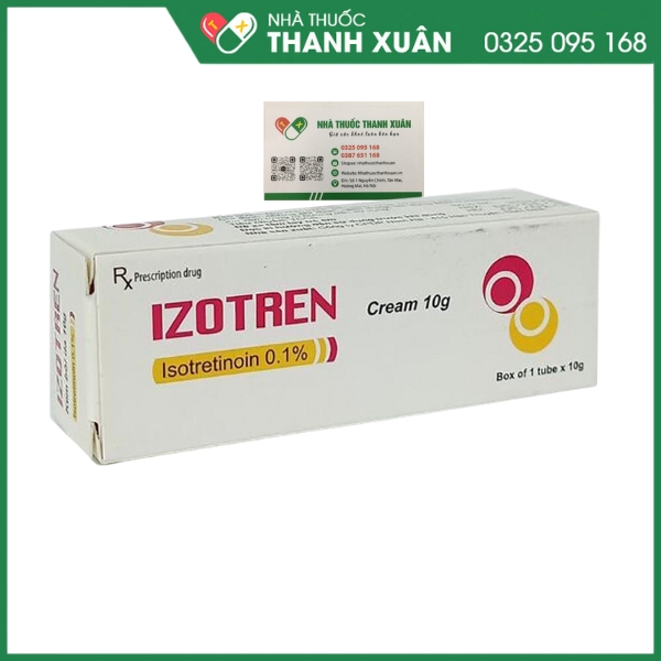 Izotren 0.1% - Điều trị mụn trứng cá từ thể nhẹ đến trung bình